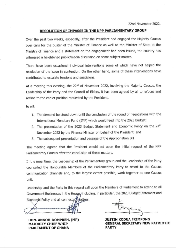 NPP MPs reverse threats to boycott doing business with Ofori-Atta NPP MPs reverse threats to boycott doing business with Ofori-Atta