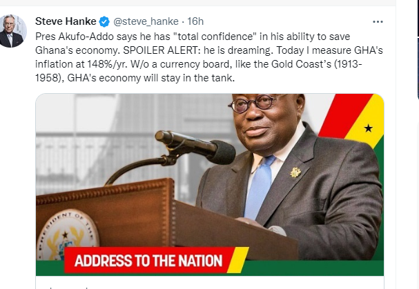Ghana’s inflation rate is 148% - Professor Hanke Ghana’s inflation rate is 148% - Professor Hanke