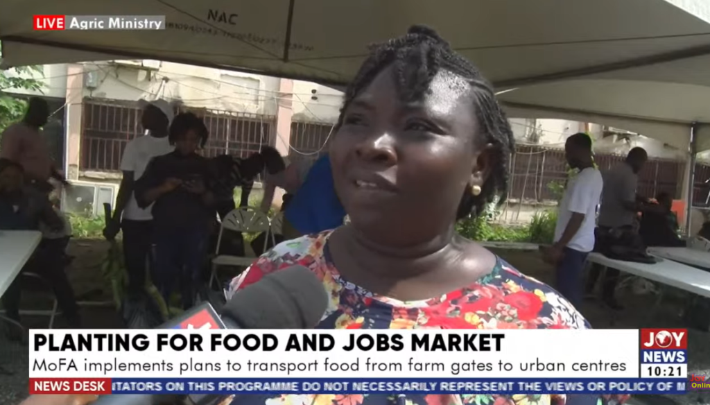 'The big truck is still on the way' - Agric Ministry justifies insufficient foodstuff at PFJ market