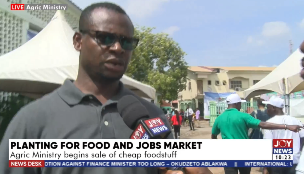 'The big truck is still on the way' - Agric Ministry justifies insufficient foodstuff at PFJ market