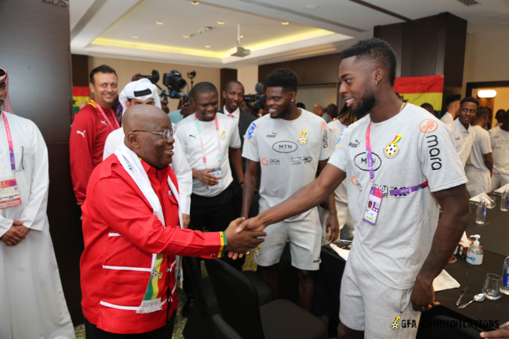 Photos: Akufo-Addo visits Black Stars ahead of Portugal game