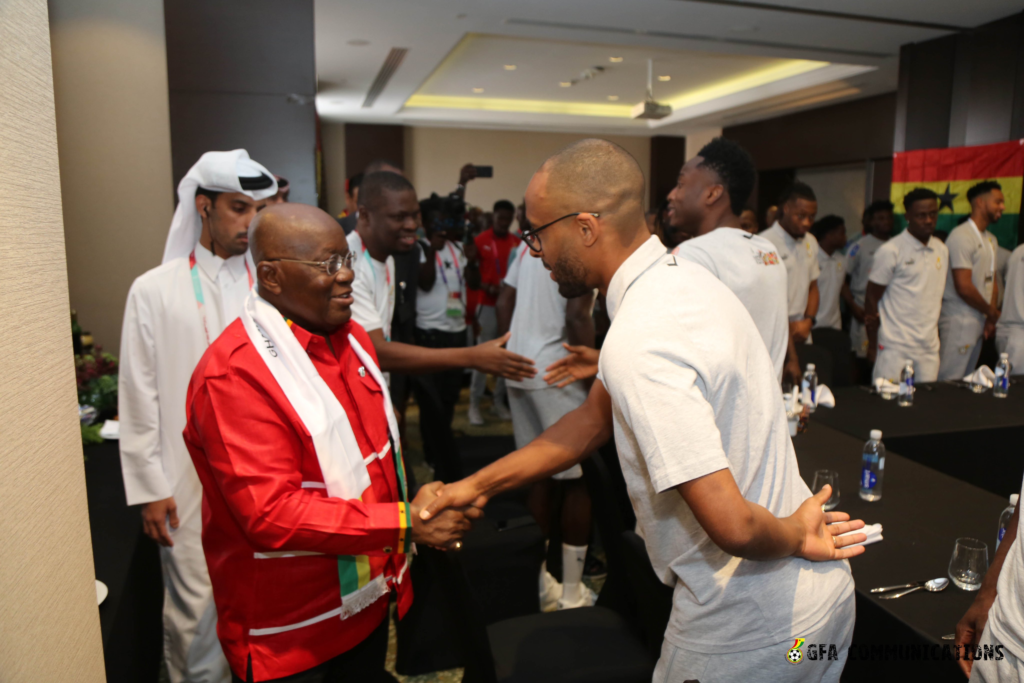 Photos: Akufo-Addo visits Black Stars ahead of Portugal game