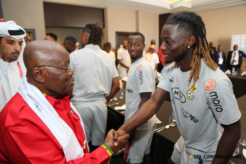 Photos: Akufo-Addo visits Black Stars ahead of Portugal game