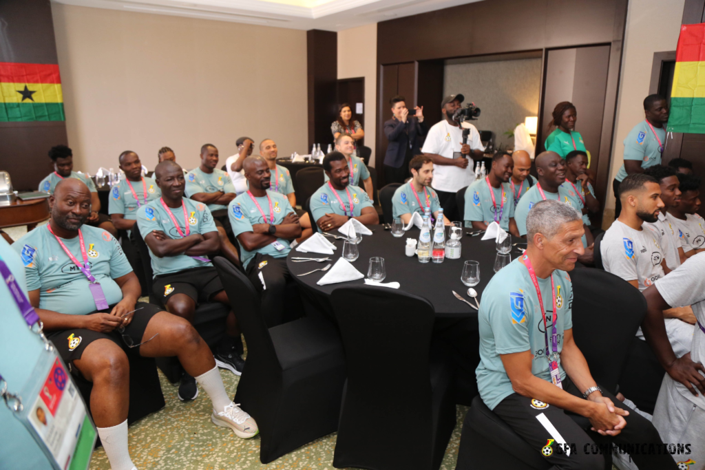 Photos: Akufo-Addo visits Black Stars ahead of Portugal game