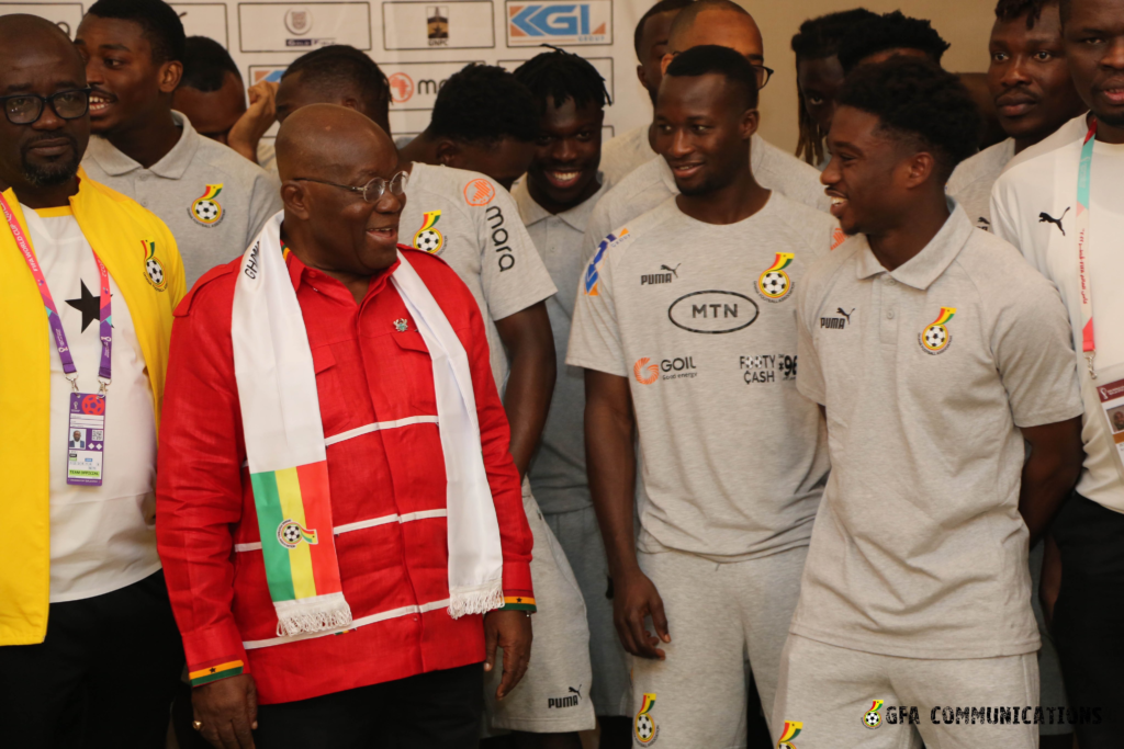 Photos: Akufo-Addo visits Black Stars ahead of Portugal game