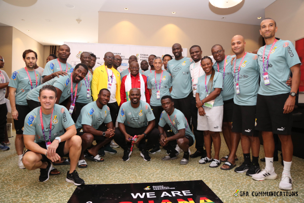 Photos: Akufo-Addo visits Black Stars ahead of Portugal game