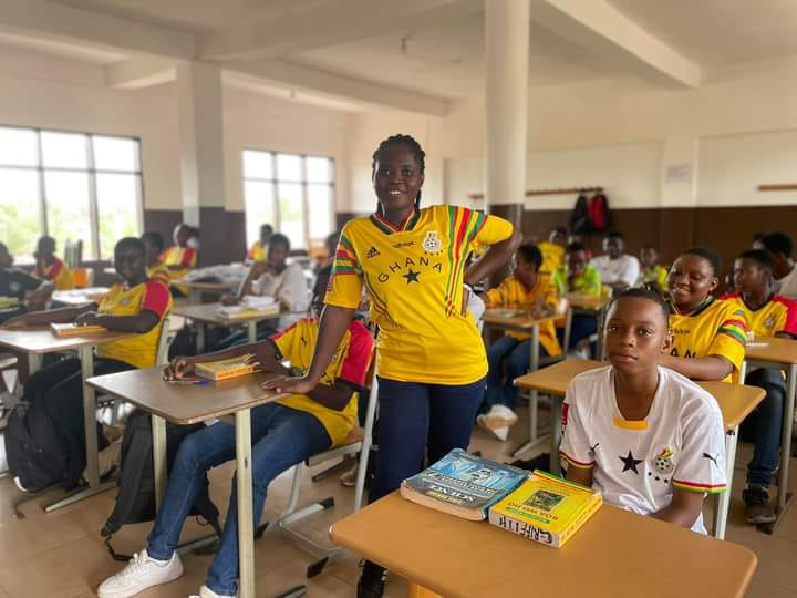 Students of Solomon Bennett wear Black Stars jerseys to school as show of patriotism