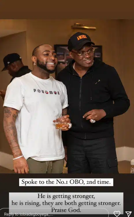 Davido is getting stronger - Pastor assures