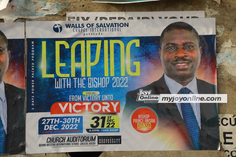 Huge billboards proclaim cross over church services  