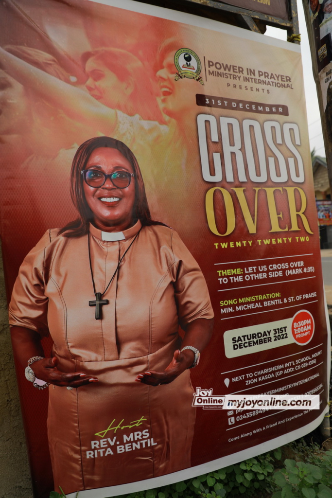 Huge billboards proclaim cross over church services  