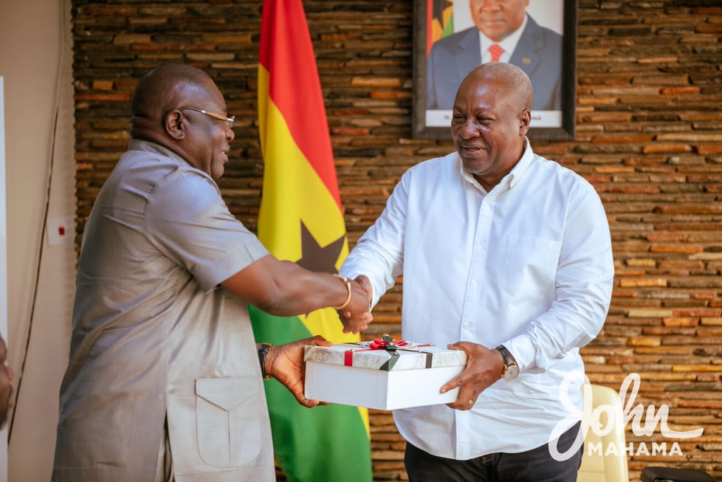 Newly elected Volta, Greater Accra NDC executives visit Mahama