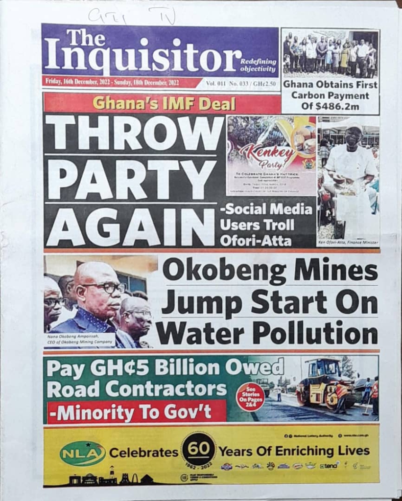 Today’s front pages: Friday, December 16, 2022 Today’s front pages: Friday, December 16, 2022