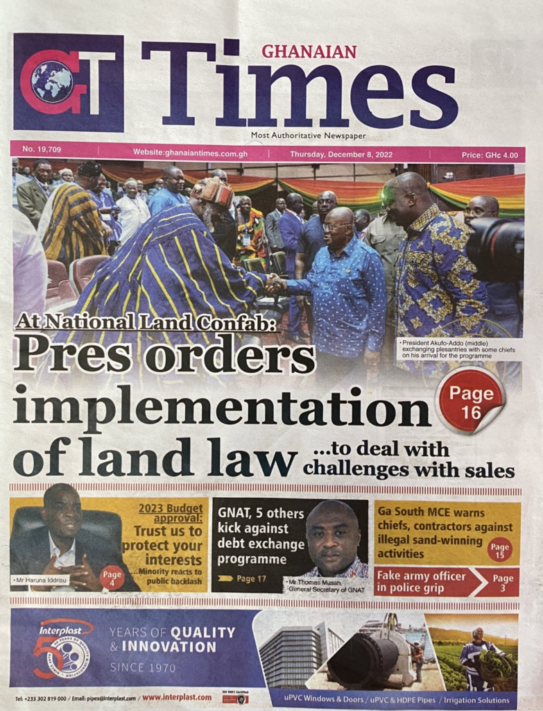Today’s front pages: Thursday, December 8, 2022 Today’s front pages: Thursday, December 8, 2022