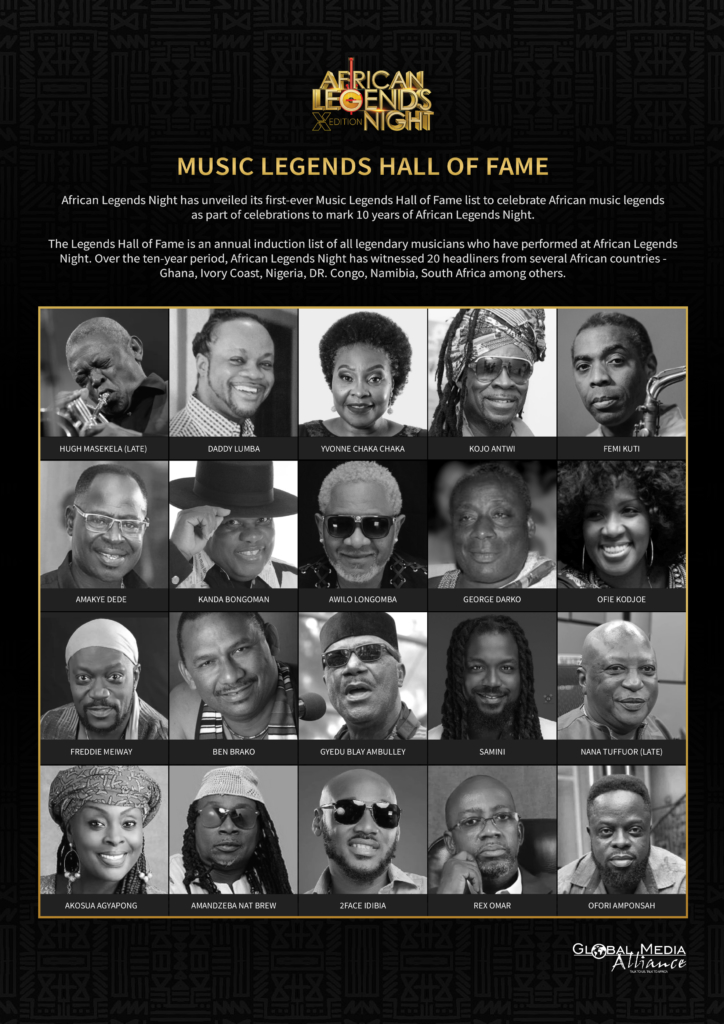 African Legends Night unveils Music Legends Hall of Fame