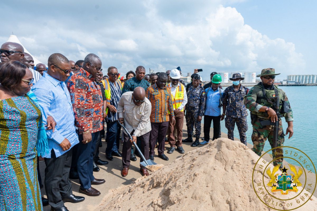 Akufo-Addo commissions container terminals, Dry Dock at Takoradi Harbour