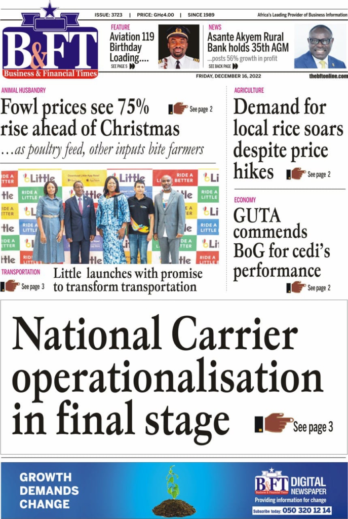 Today’s front pages: Friday, December 16, 2022 - MyJoyOnline