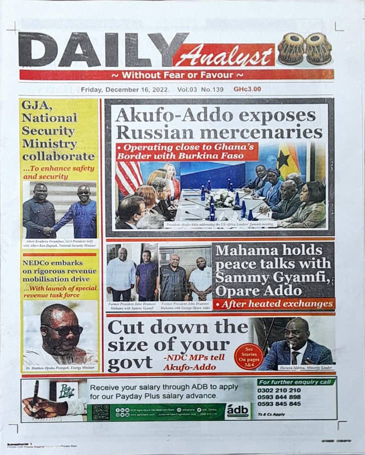 Today’s front pages: Friday, December 16, 2022 Today’s front pages: Friday, December 16, 2022