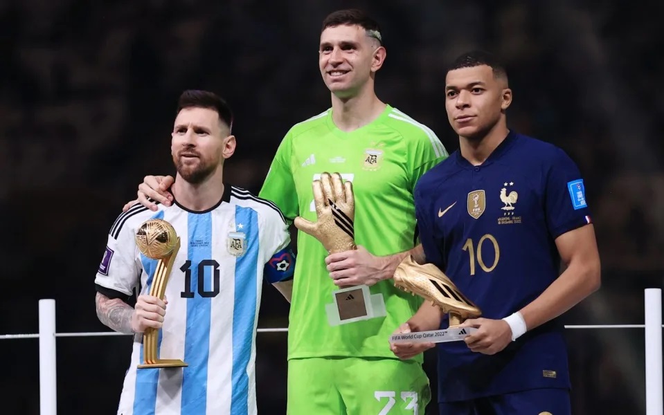 Argentina goalkeeper reignites Mbappe feud with baby doll taunt next to Messi