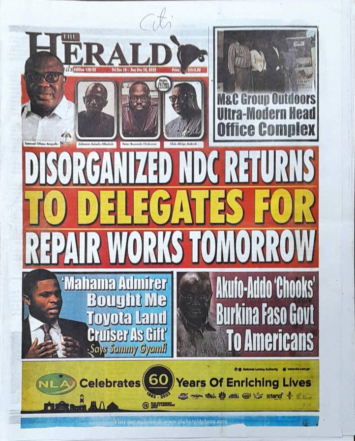 Today’s front pages: Friday, December 16, 2022 Today’s front pages: Friday, December 16, 2022