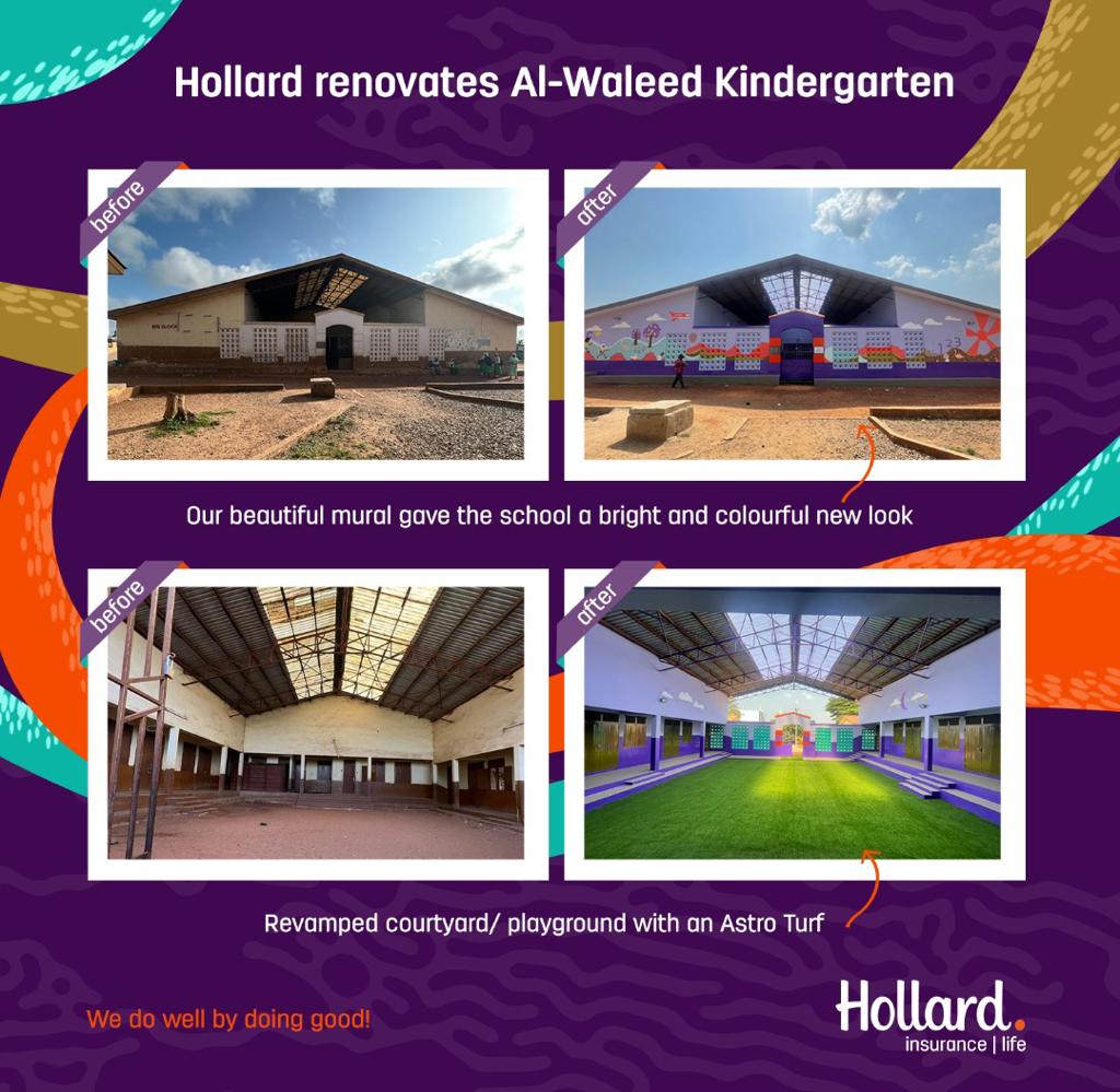 Hollard Ghana renovates Al-Waleed kindergarten at Nima