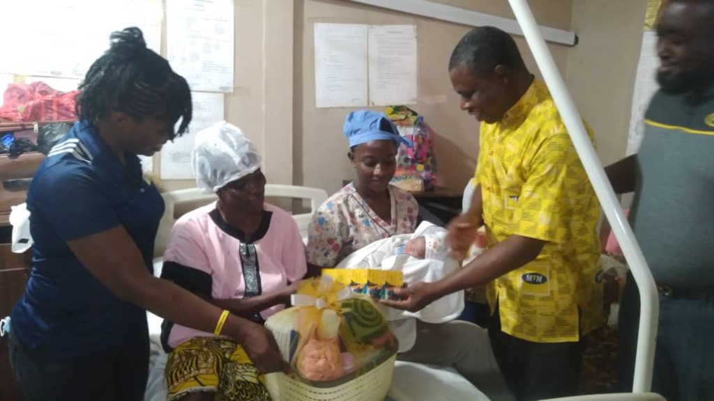 MTN Ghana Foundation gives hampers to newborn babies at Korle-Bu Hospital