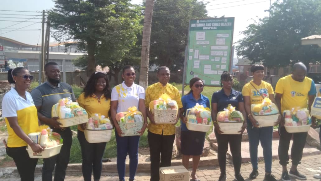 MTN Ghana Foundation gives hampers to newborn babies at Korle-Bu Hospital