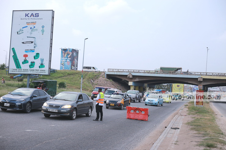 Falling truck spills scrap at Achimota Overhead, causes gridlock