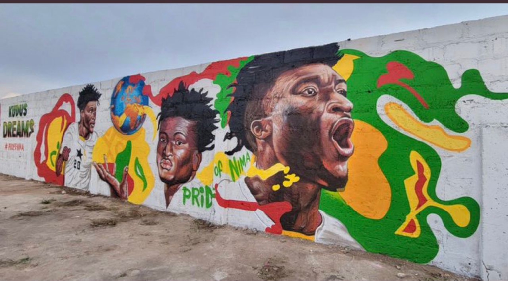 Nima celebrates Mohammed Kudus with a mural