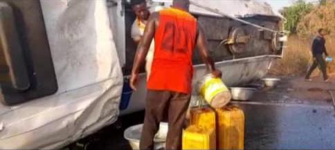Petrol tanker accident: Residents scramble for fuel