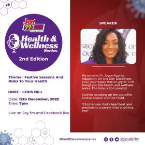 Joy FM’s 'Health & Wellness Series' returns on December 12