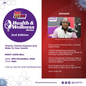 Joy FM’s 'Health & Wellness Series' returns on December 12