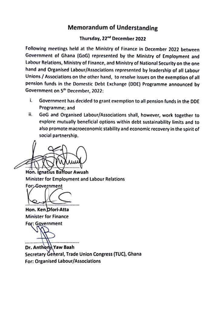 Pension funds exempted from Debt Exchange Programme Pension funds exempted from Debt Exchange Programme
