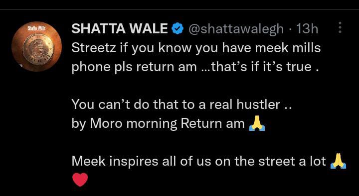 Shatta Wale pleads with Afro Nation patrons to return Meek Mill's phone