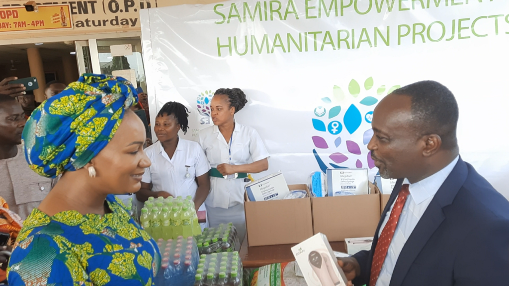 Samira Bawumia donates medical equipment to Bono Regional Hospital