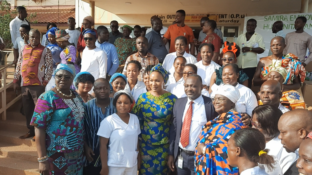 Samira Bawumia donates medical equipment to Bono Regional Hospital