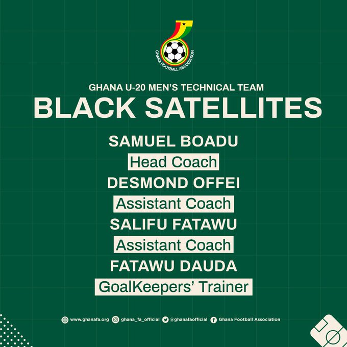 Samuel Boadu and Fatawu Dauda get Black Satellites appointments