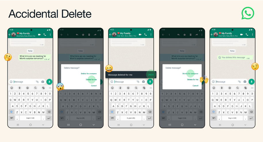 WhatsApp lets you undo ‘Delete for Me’ in case you hit that button too quickly