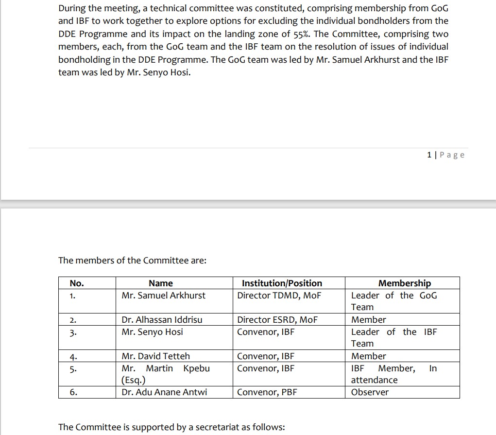 Full Report: Technical Committee on exclusion of individual bondholders from Debt Exchange Programme