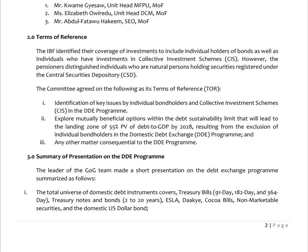 Full Report: Technical Committee on exclusion of individual bondholders from Debt Exchange Programme