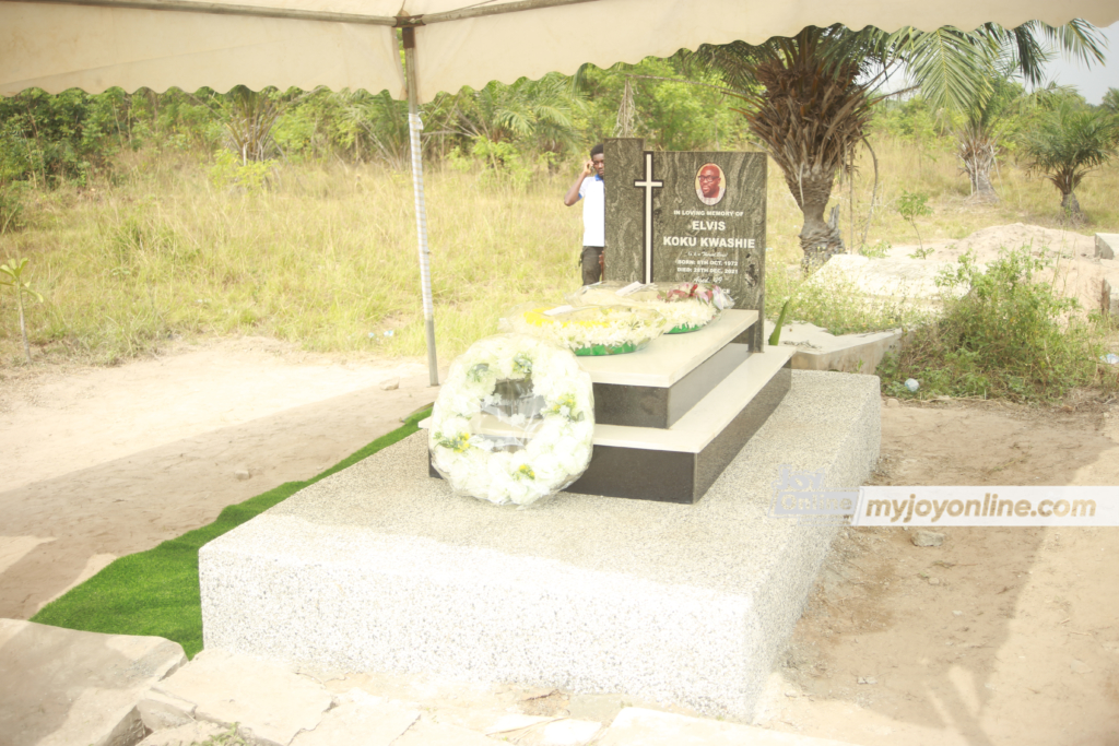 Tomb of late GM of Joy Brands Elvis Kwashie unveiled a year after passing