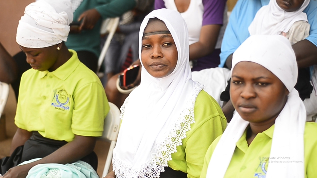 Muntaka Mohammed supports schools in Asawase with desks and other learning materials