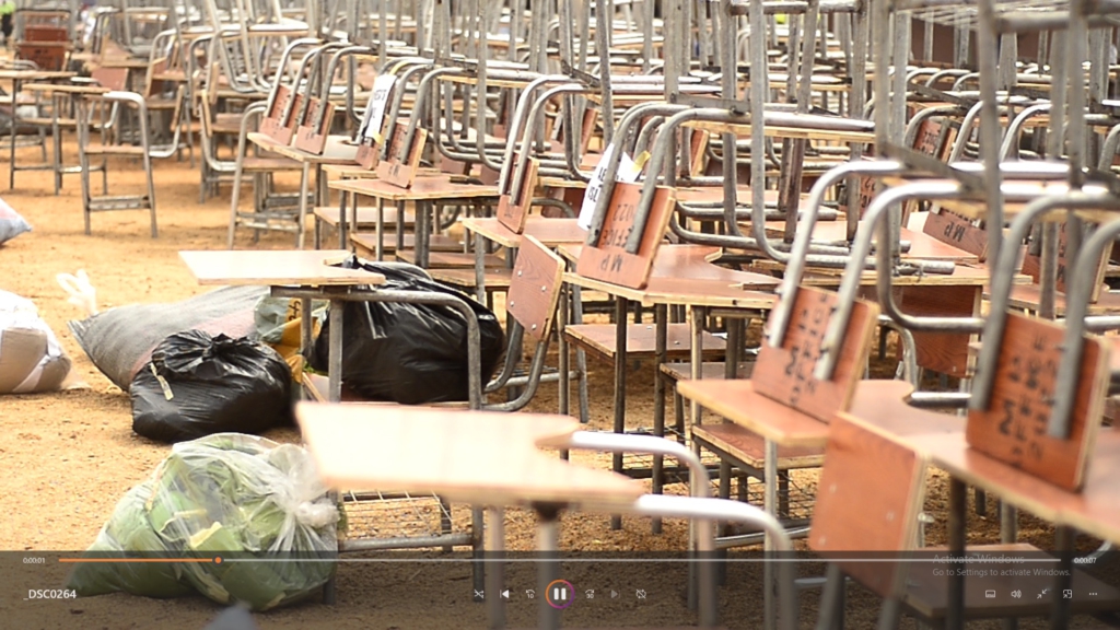 Muntaka Mohammed supports schools in Asawase with desks and other learning materials