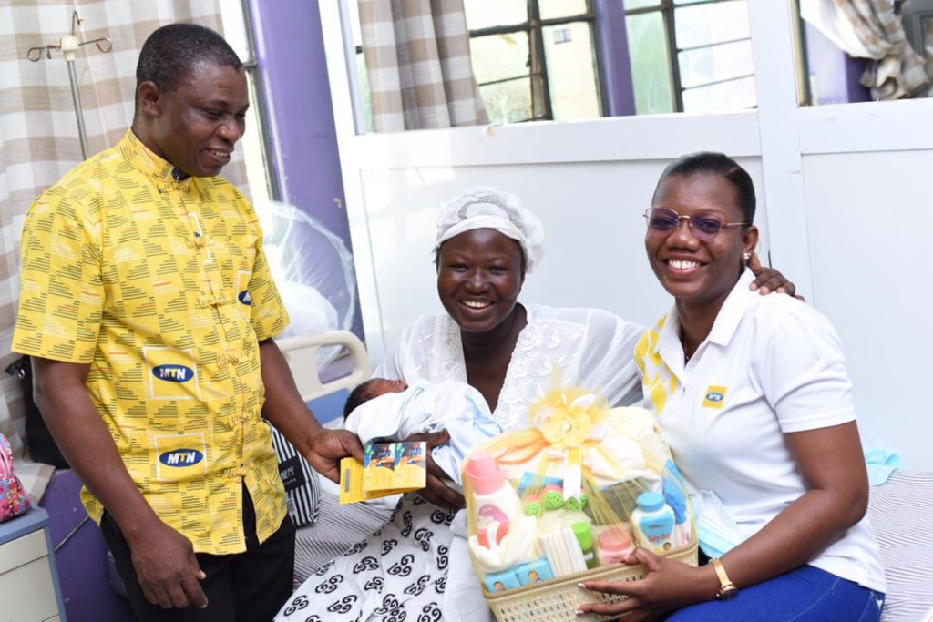 MTN Ghana Foundation presents 500 hampers to Christmas babies in 30 hospitals