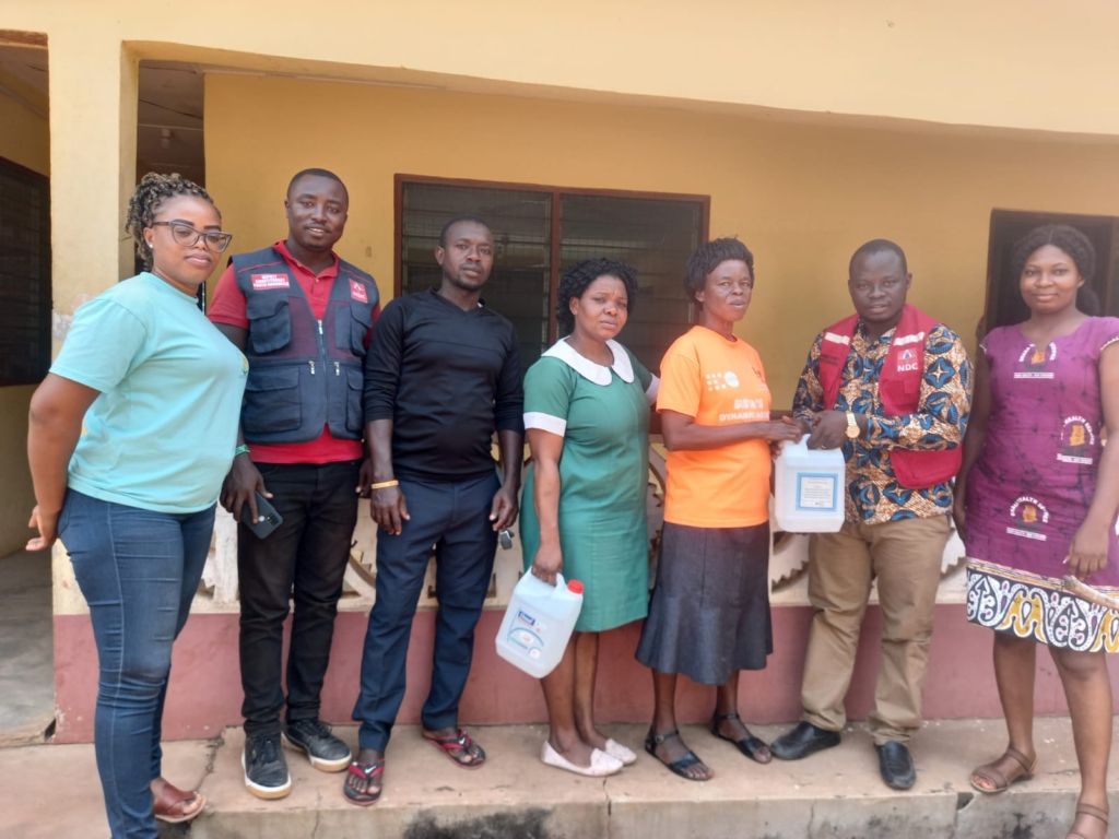 NDC Youth Wing donates hand sanitisers to health facilities in Central Tongu