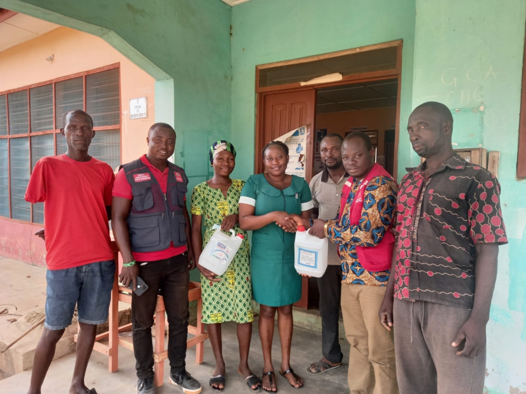 NDC Youth Wing donates hand sanitisers to health facilities in Central Tongu