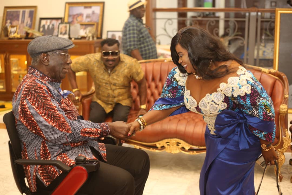 Photos: African Most Beautiful USA CEO and 2022 winners pay courtesy call on Kufuor