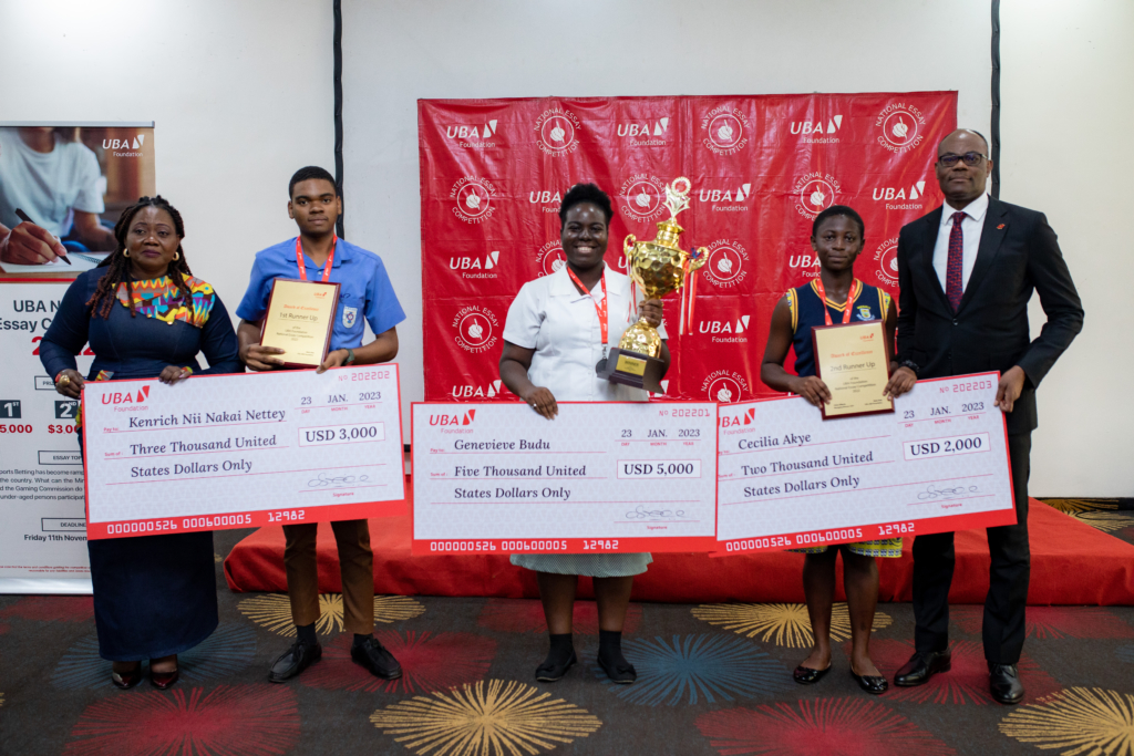 3 winners of UBA National Essay Competition receive $10k educational grants