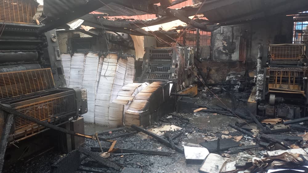 Fire destroys printing press in Kokomlemle