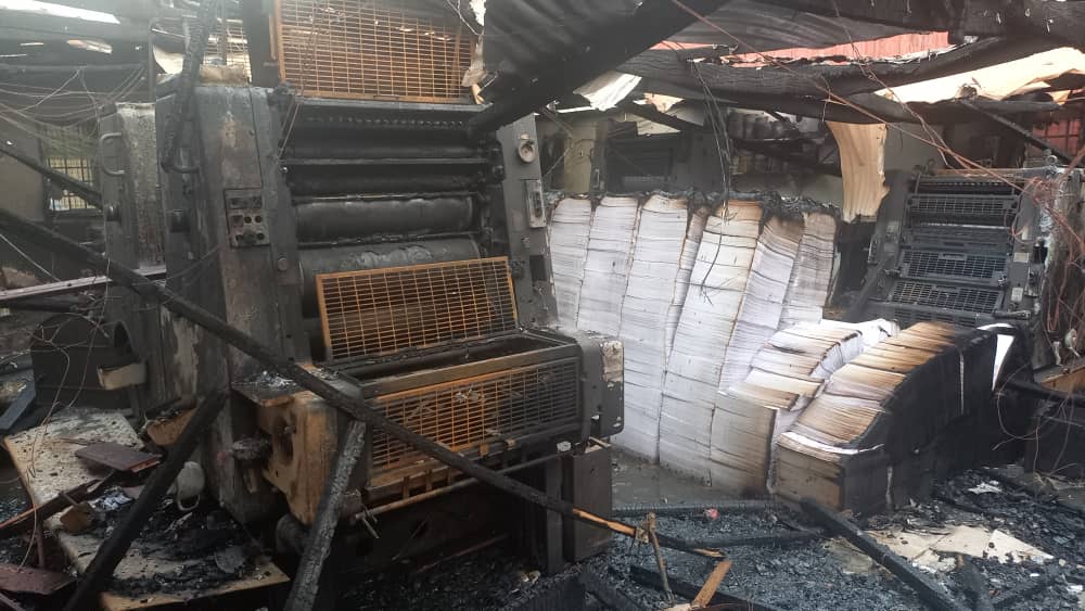 Fire destroys printing press in Kokomlemle