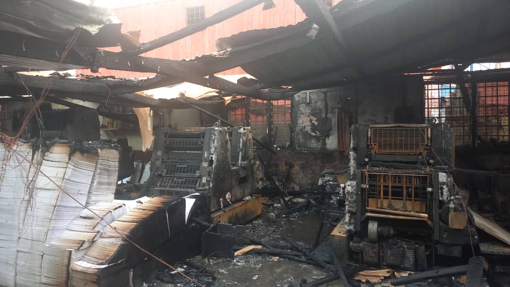 Fire destroys printing press in Kokomlemle
